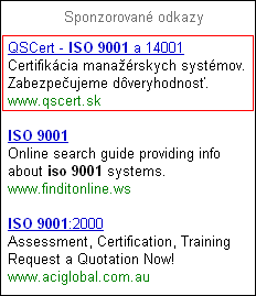 sponzorované odkazy v Google